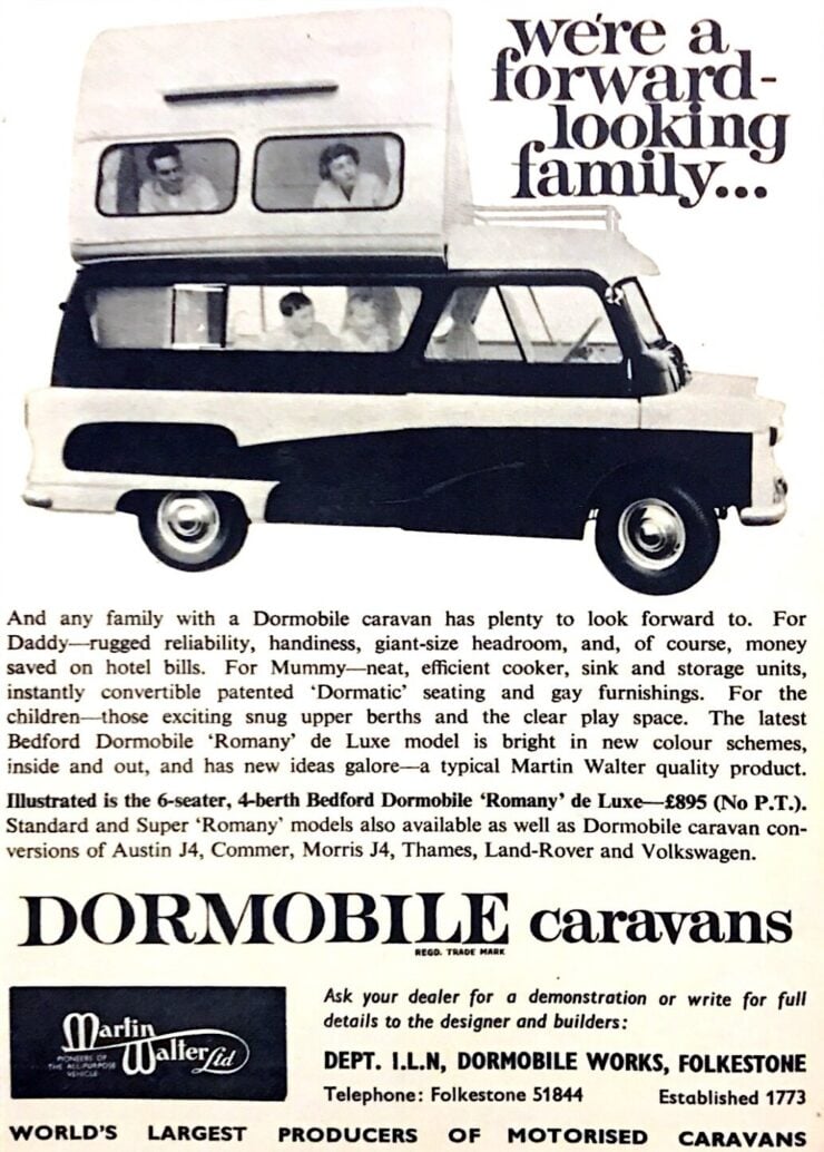 Bedford Dormobile Camper Vintage Ad