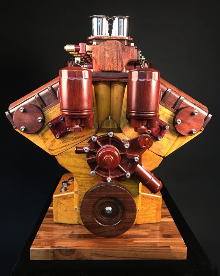 Ferrari Colombo V12 Engine Wooden Scale Model 2