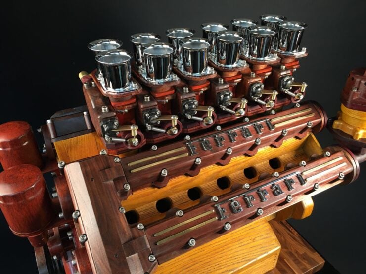 Ferrari Colombo V12 Engine Wooden Scale Model 4