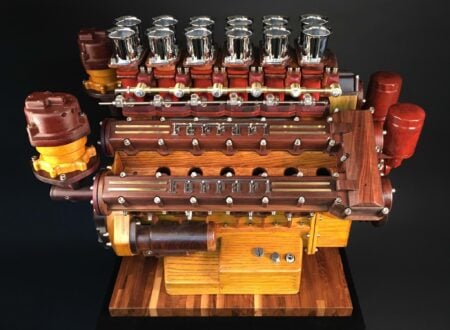 Ferrari Colombo V12 Engine Wooden Scale Model 8