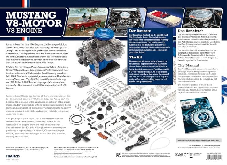 Ford Mustang K-Code 289 V8 Model Kit 1