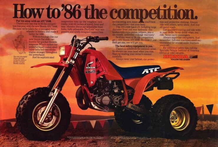 Honda ATC250R Three-Wheeler Ad