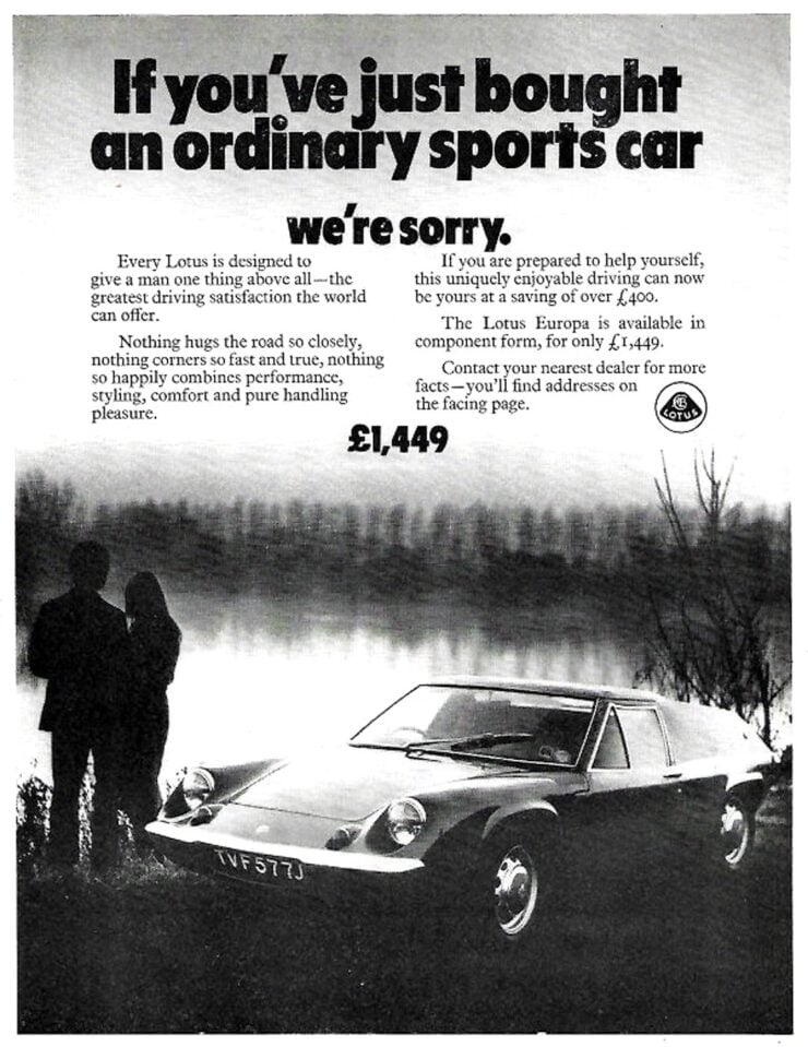 Lotus Europa Vintage Ad 2
