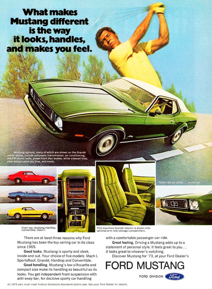 1973 Ford Mustang Vintage Ad