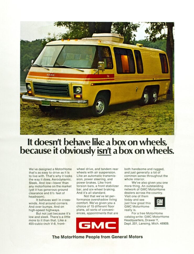 GMC Motorhome Vintage Ad