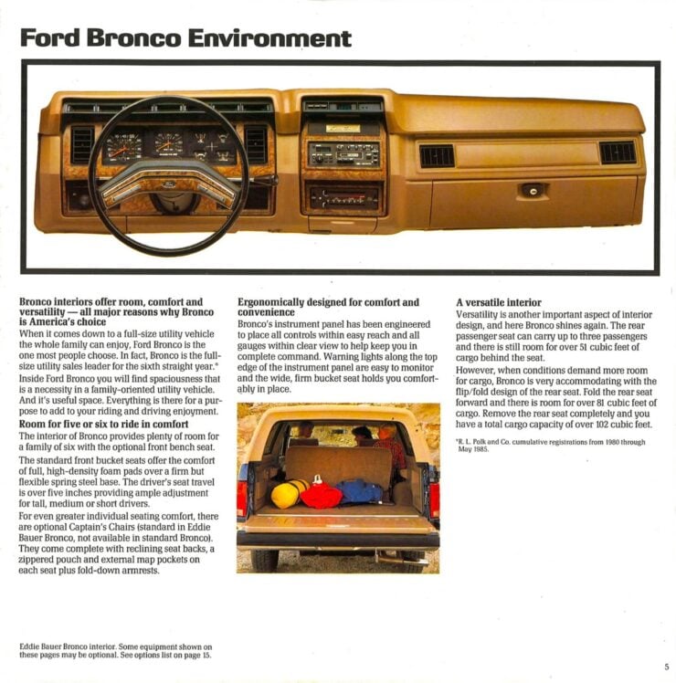 1986 Ford Bronco Bullnose Brochure 1