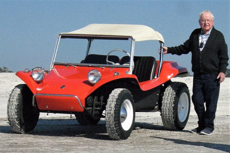 Bruce Meyers with Meyers Manx Old Red