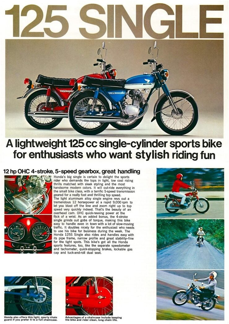 Honda CB125 Motorcycle Vintage Ad
