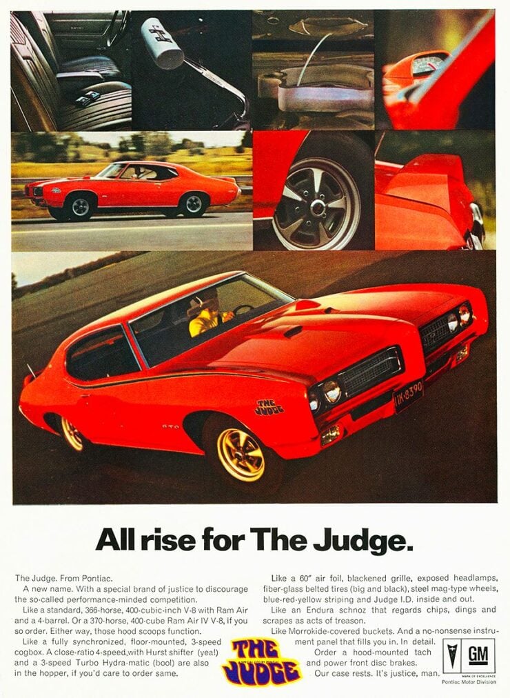 Pontiac GTO Judge Vintage Ad