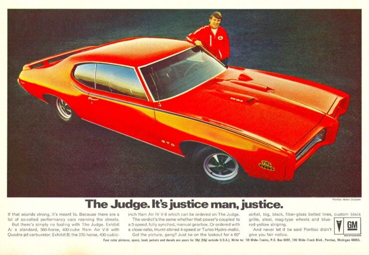 Pontiac GTO Judge Vintage Advertisement