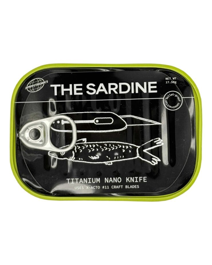 Titanium Nano Knife In A Sardine Can 1