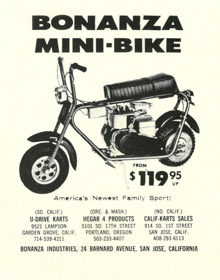 Bonanza Minibike Ad