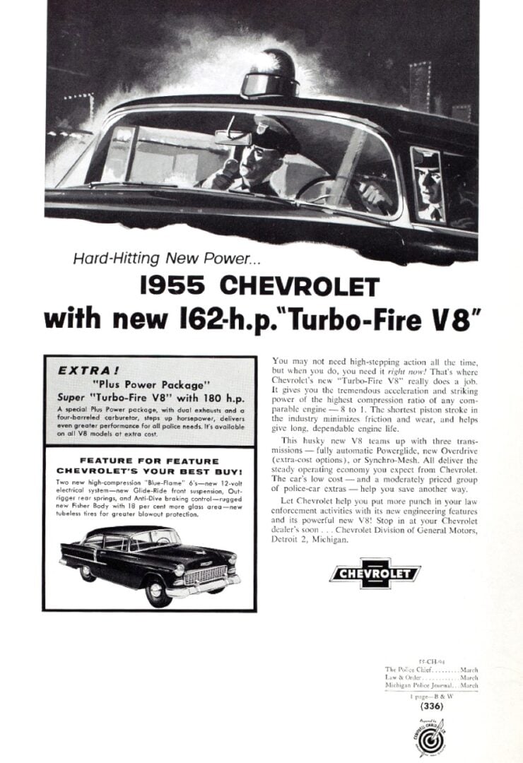 Chevrolet Police Vehicle Vintage Ad