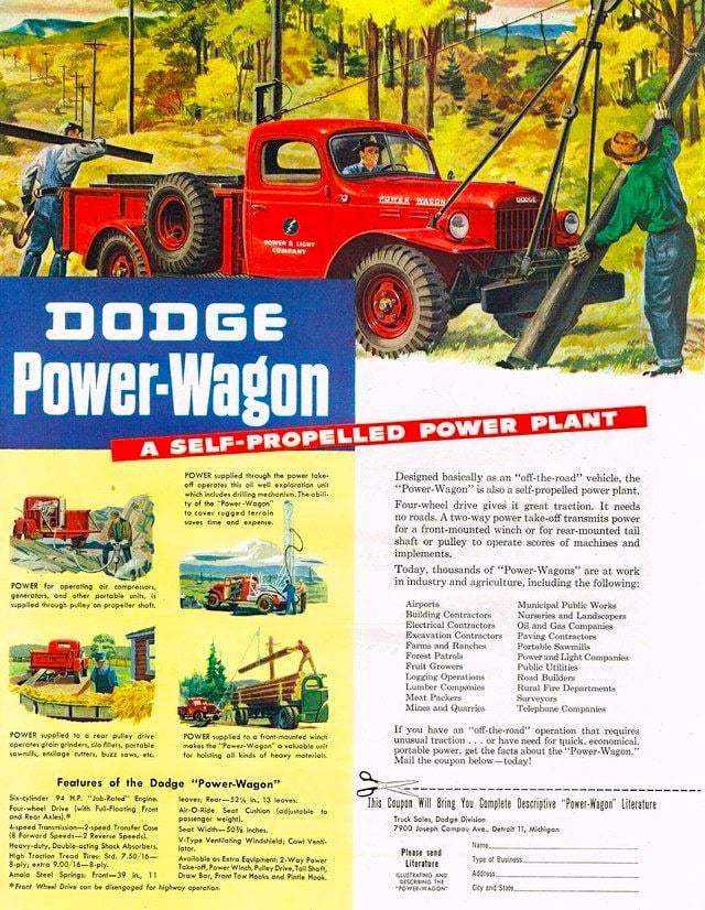 Dodge Power Wagon Vintage Ad