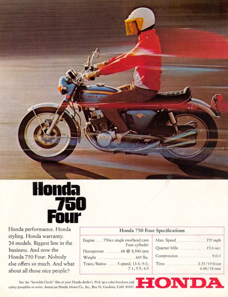 Honda CB750 Vintage Advertisement