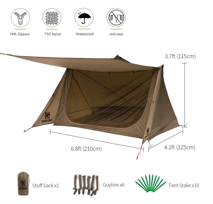 OneTigris Backwoods Bungalow Bushcraft Shelter 2 8