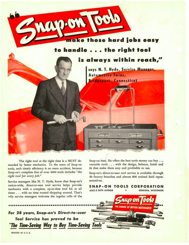 Snap-on Tools Vintage Ad