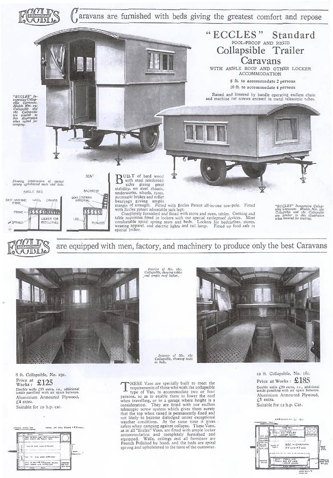 Vintage Eccles Caravan Ad