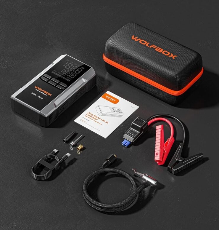 Wolfbox Jump Starter + Tire Inflator 2