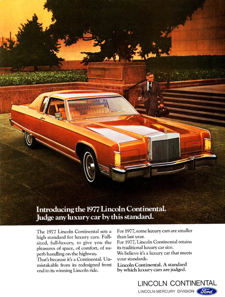 1970s Lincoln Continental Vintage Ad