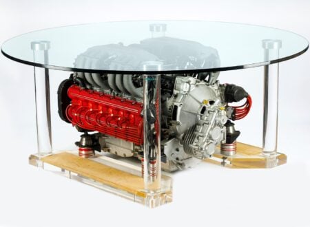 Ferrari Testarossa Glass Coffee Table