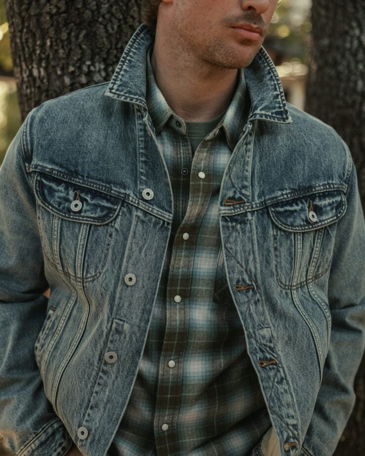 Flint and Tinder Selvedge Denim Trucker Jacket 3