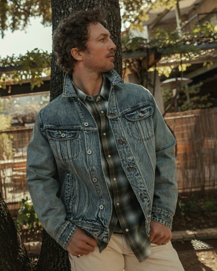 Flint and Tinder Selvedge Denim Trucker Jacket 4
