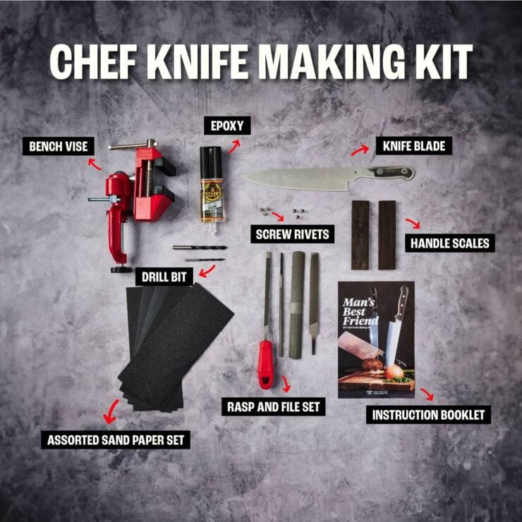 Man Crates Chef Knife Making Kit 7