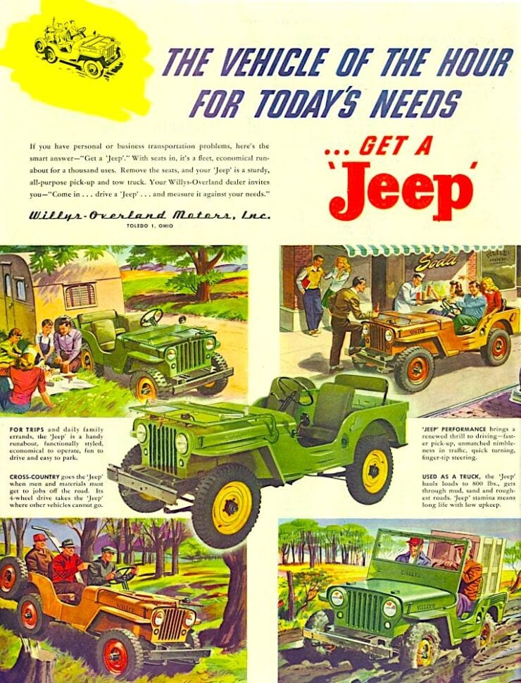 Willys Jeep CJ Vintage Ad