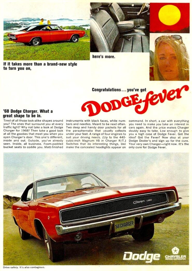 1968 Dodge Charger Vintage Magazine Ad