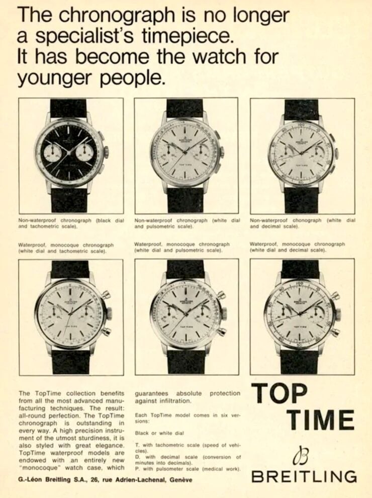 Breitling Top Time Vintage Ad