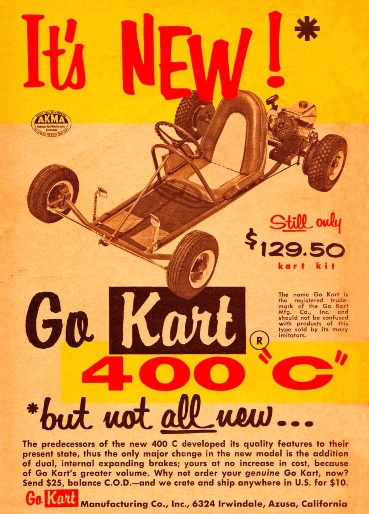Go Kart Manufacturing Company Vintage Ad