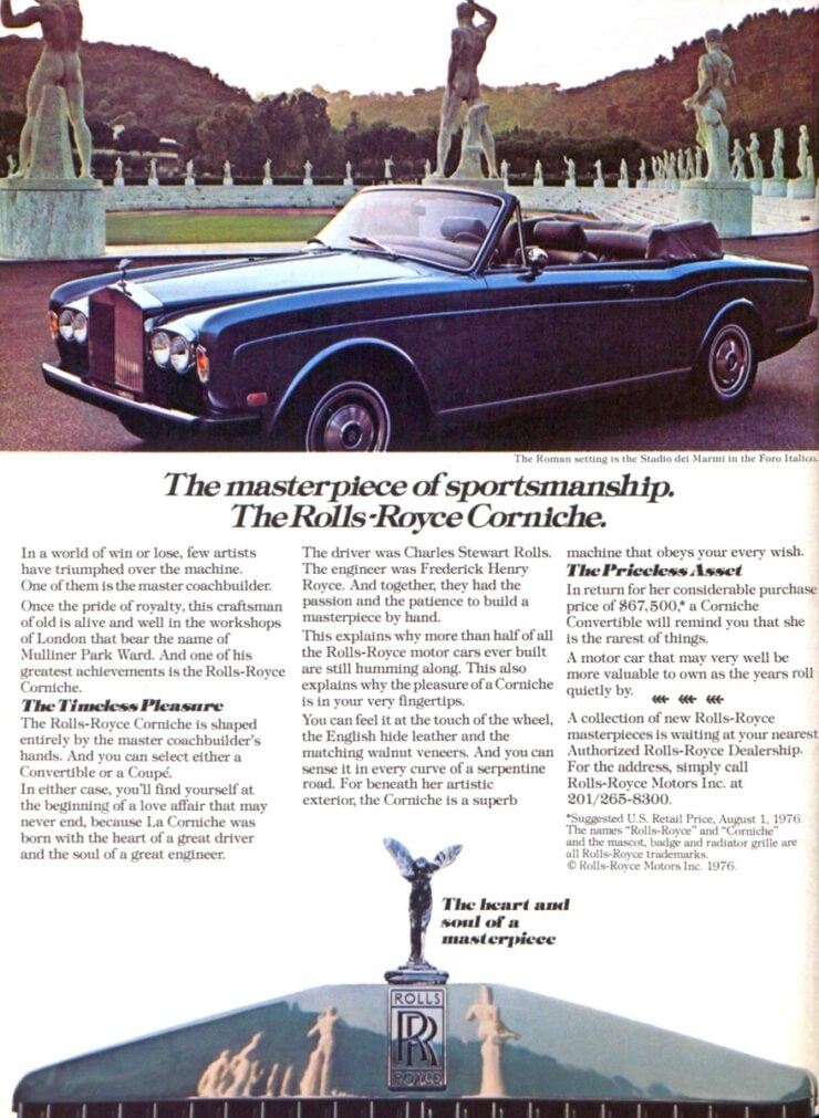 Rolls-Royce Corniche Vintage Ad