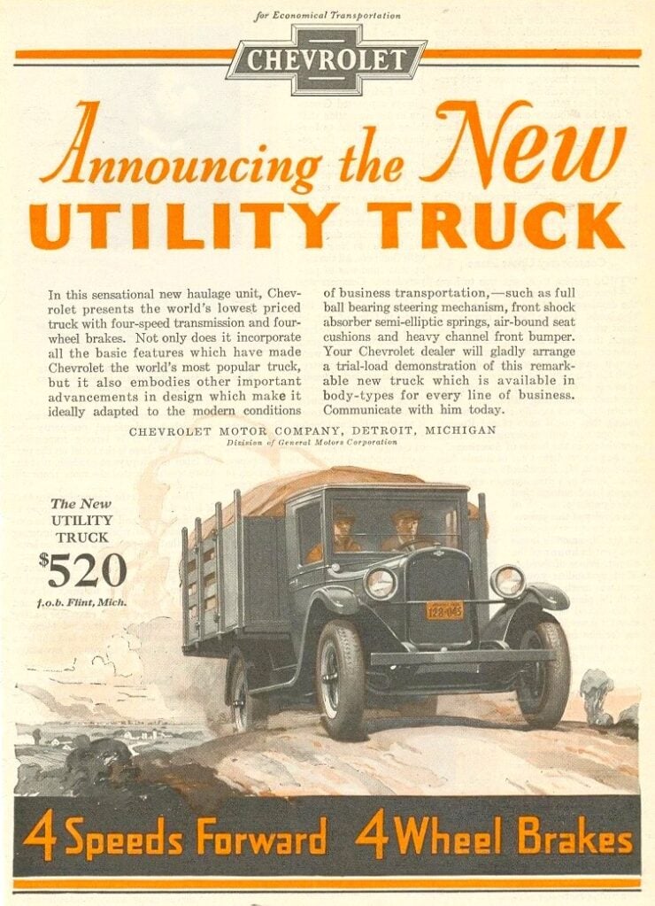 Vintage Chevrolet Truck Ad
