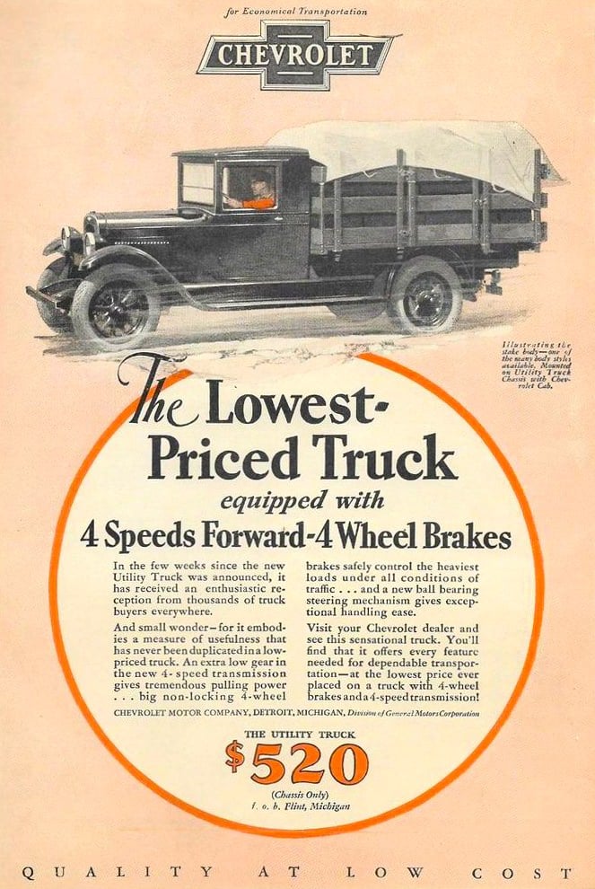 Vintage Chevrolet Truck Advertisement