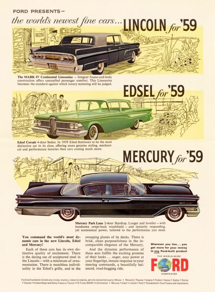 1959 Ford Lincoln Esdel Mercury Ad