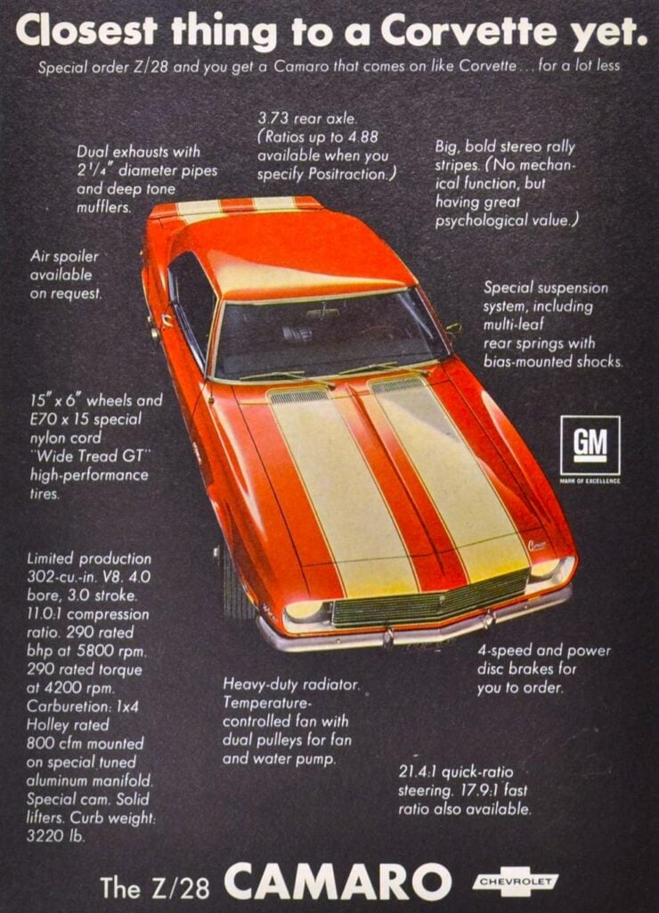 1968 Camaro Z28 Ad