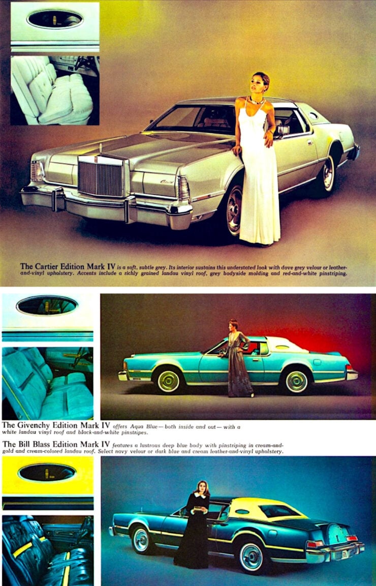 1976 Lincoln Continental Mark IV Designer Series Brochure