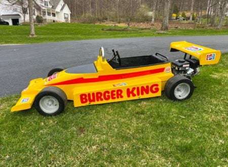 Burger King-branded Indy Car go-kart