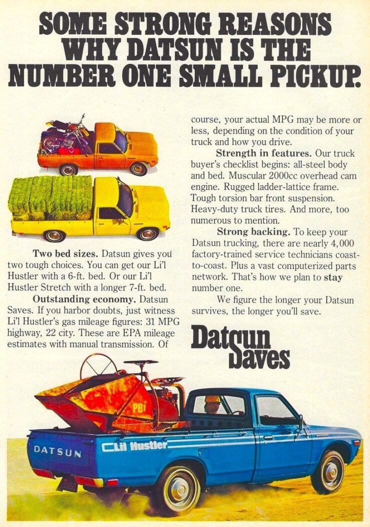 Datsun 620 Pickup Vintage Ad 2