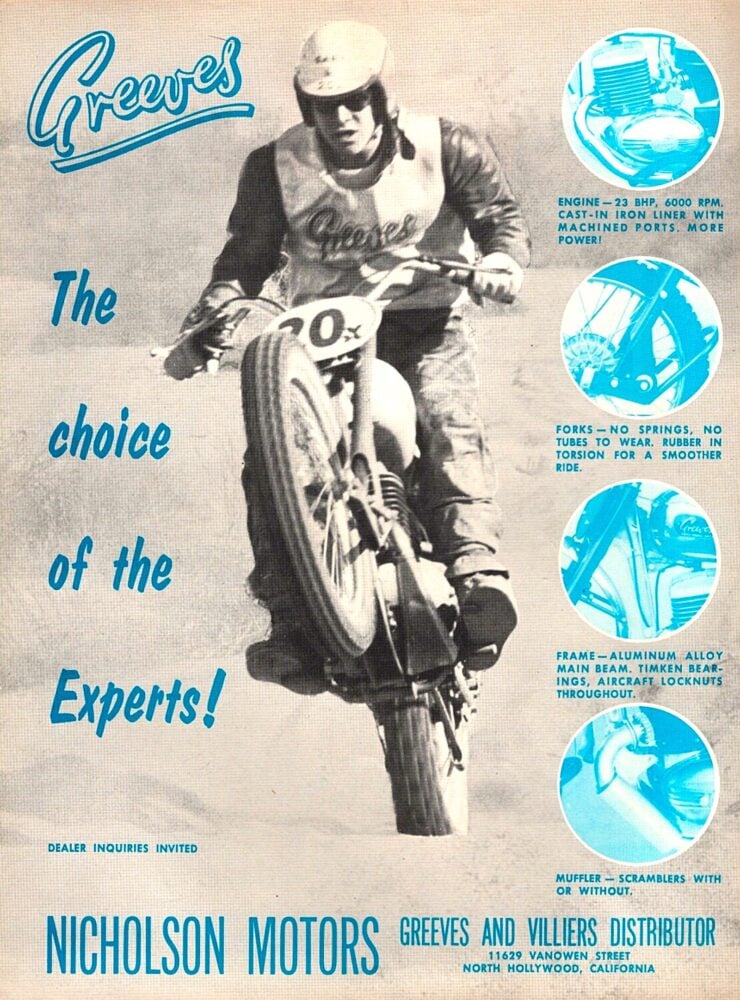 Greeves Motorcycles Vintage Ad