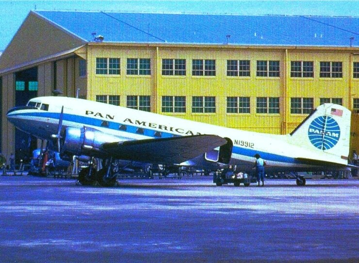 Pan Am DC-3 Postcard