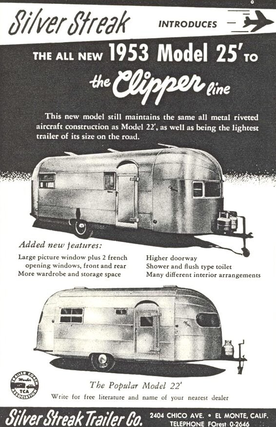 Silver Streak Trailer Company Vintage Ad
