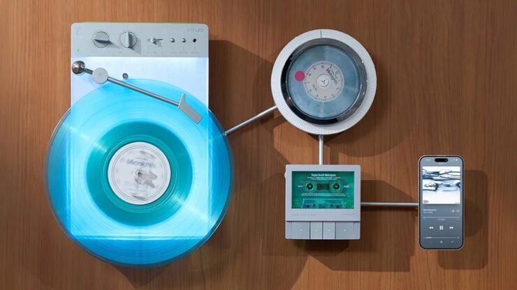 Trettitre Wall-Mounted Vinyl + CD + Cassette System 11