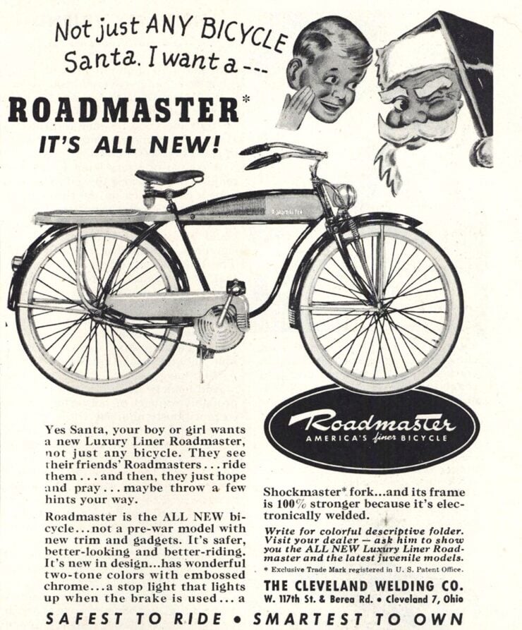 Vintage Roadmaster Bicycle Ad