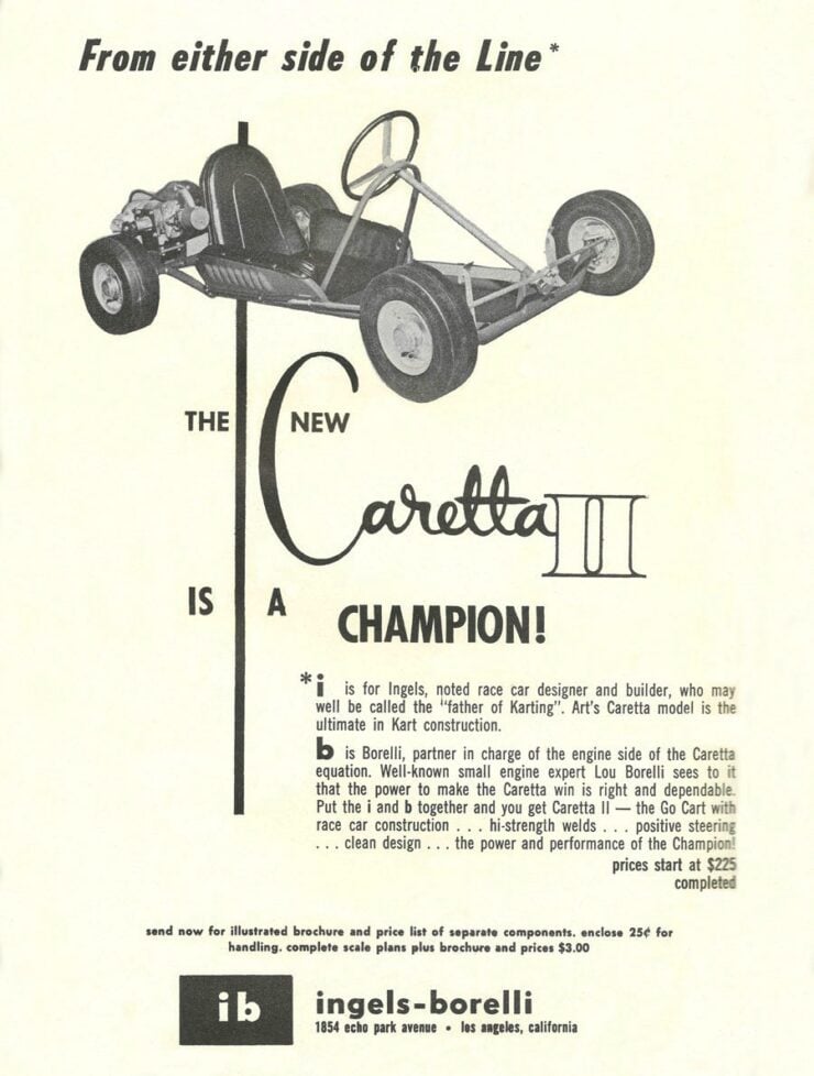 Ingels-Borelli Caretta Go Kart Vintage Ad