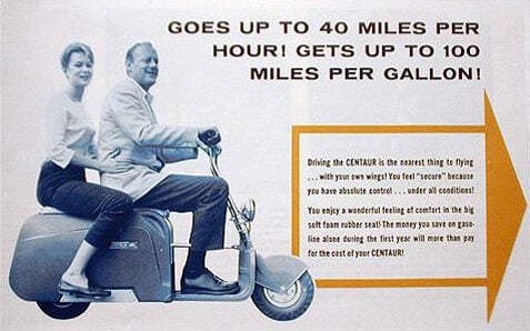 Centaur Folding Scooter Vintage Ad 1