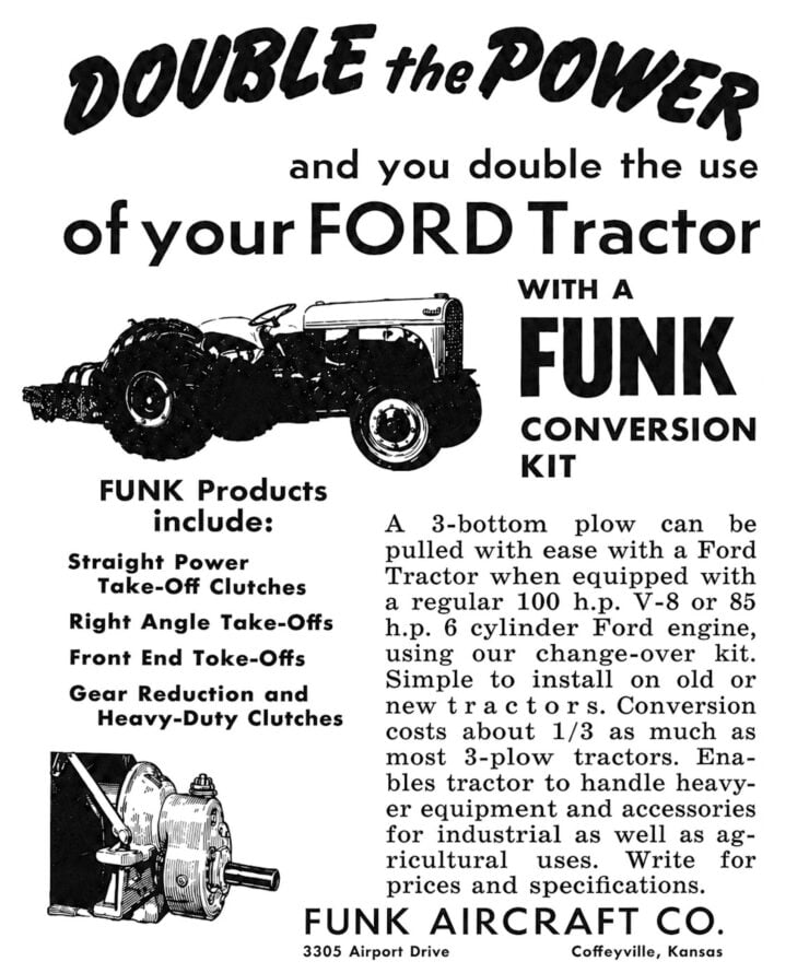 Ford 8N Tractor Funk V8 Conversion Vintage Ad