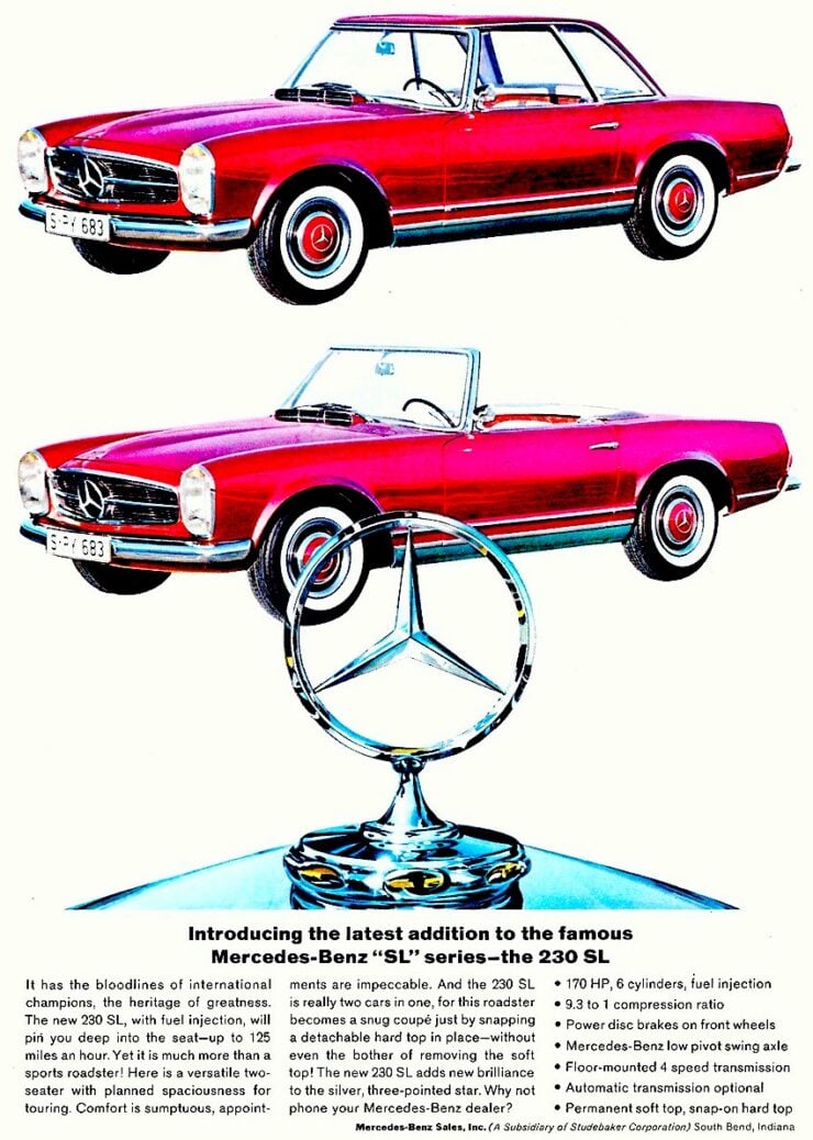 Mercedes-Benz 230SL Pagoda Vintage Ad