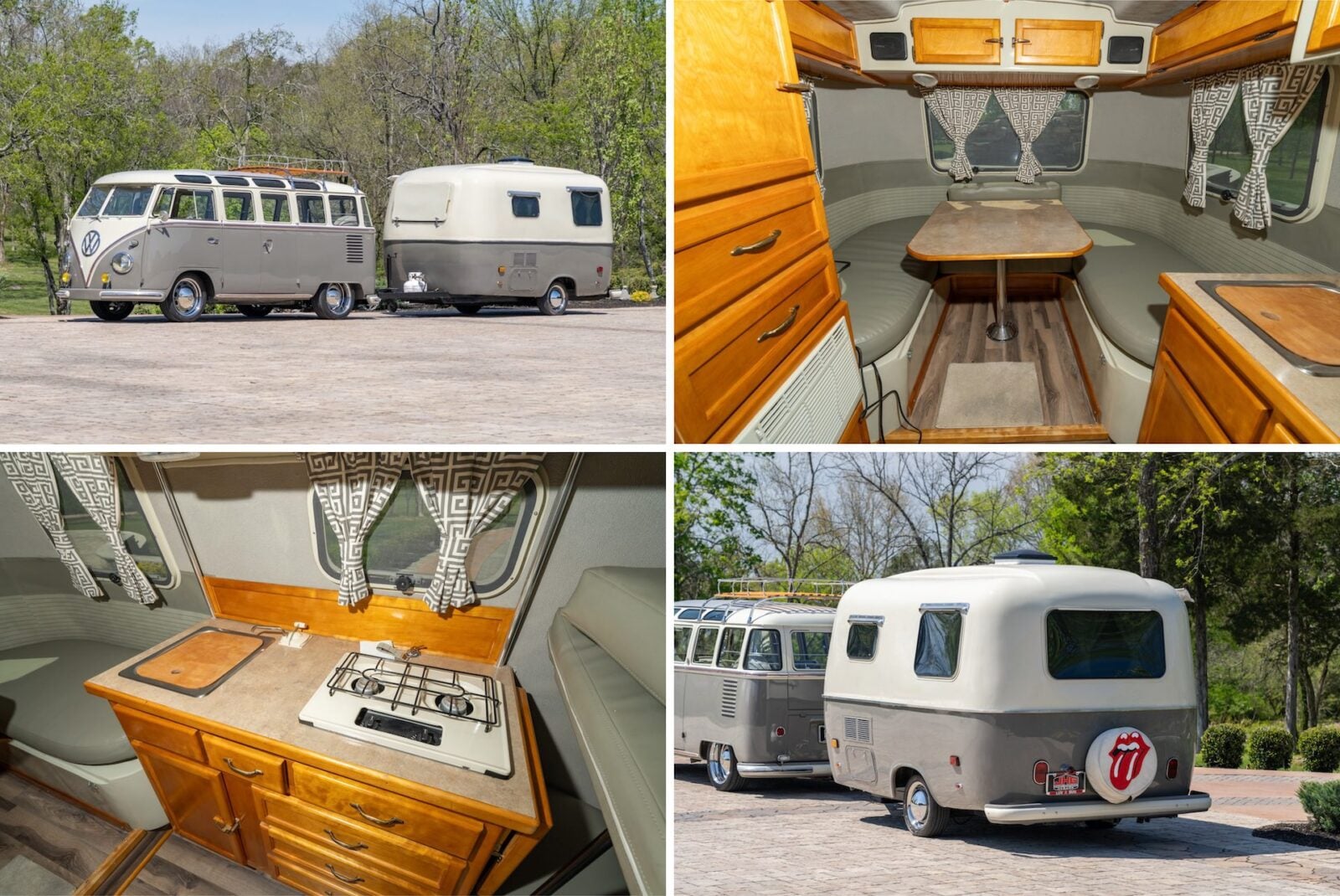 Volkswagen Bus + Matching Travel Trailer